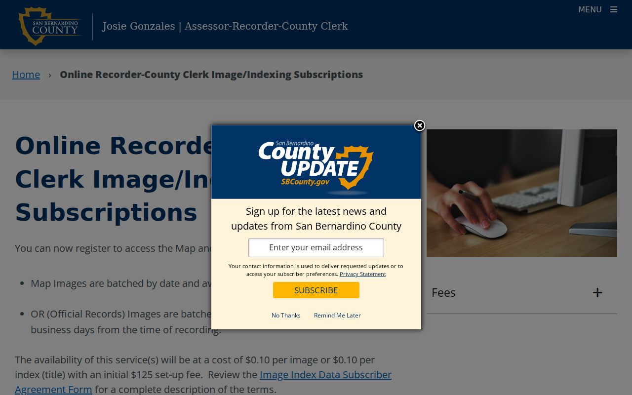 Chino previous residents recorder image access
