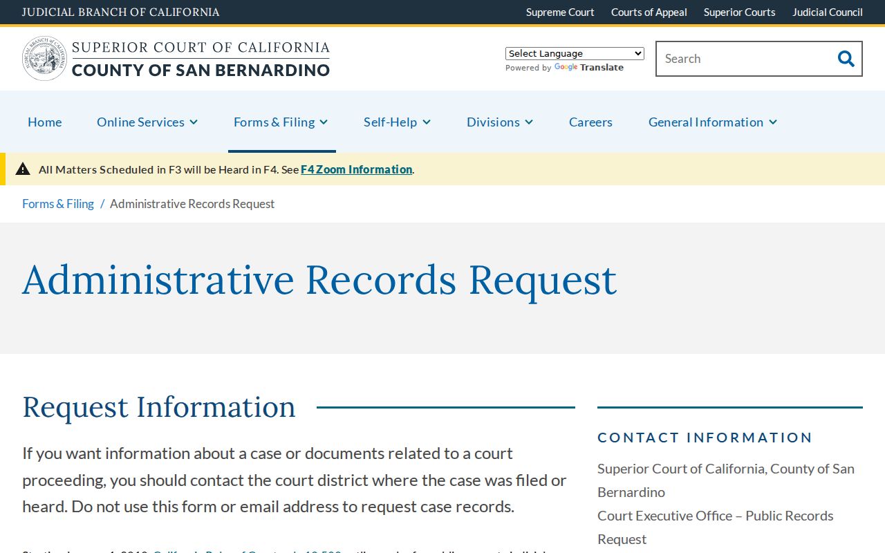 Chino resident lookup court records request